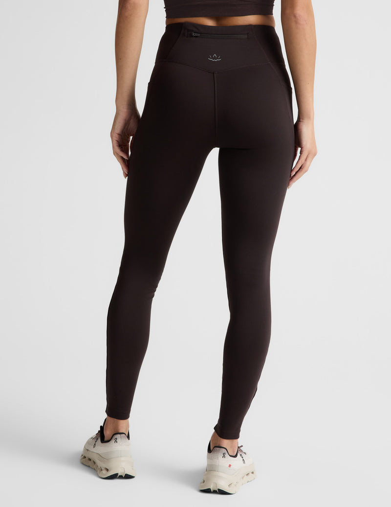 Pacer Fleece-Backed Zip Pocket Full Length Legging