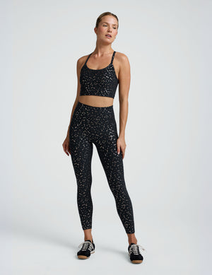 Black Gold Mini Moons SoftShine High Waisted Midi Legging