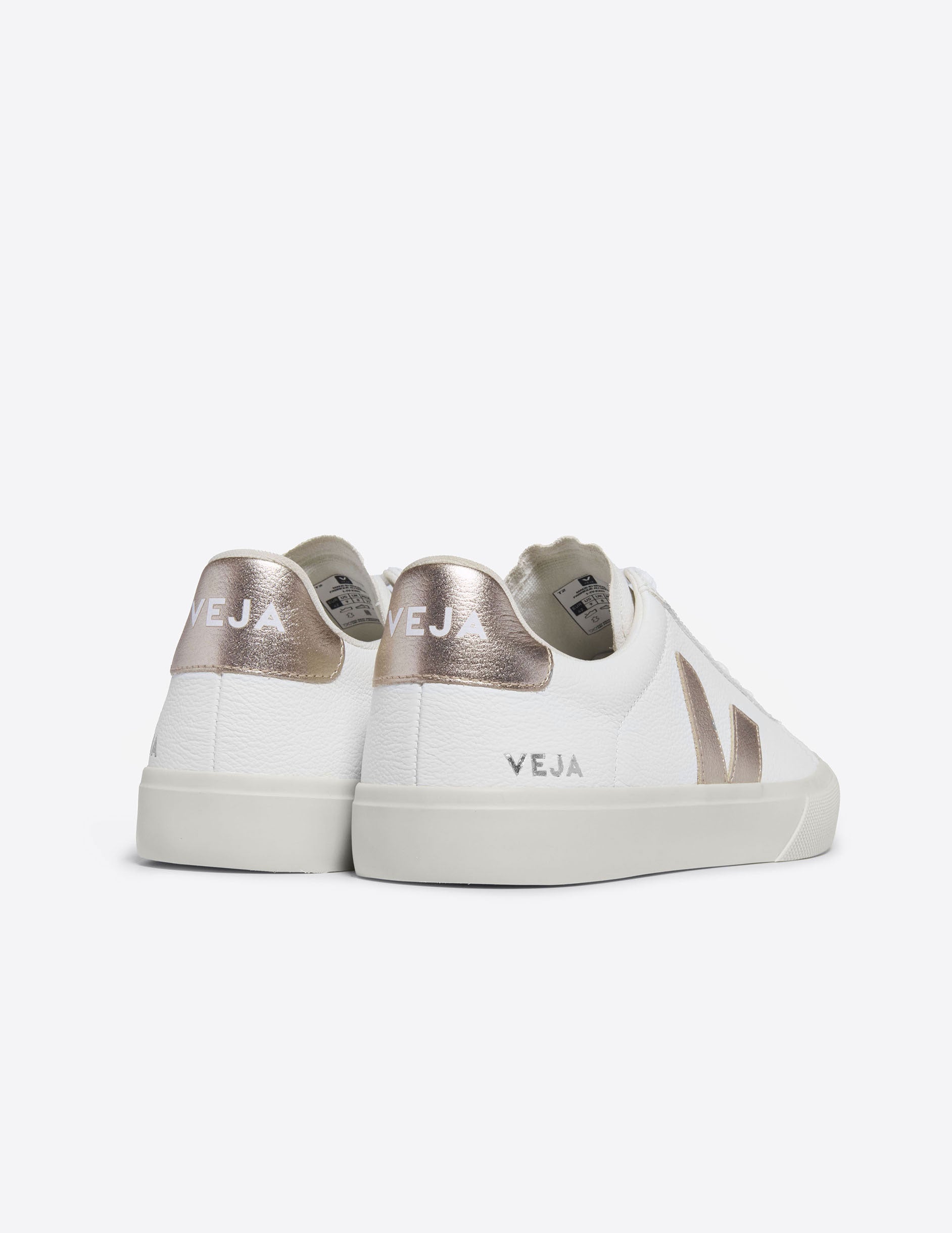 white and gold veja sneaker