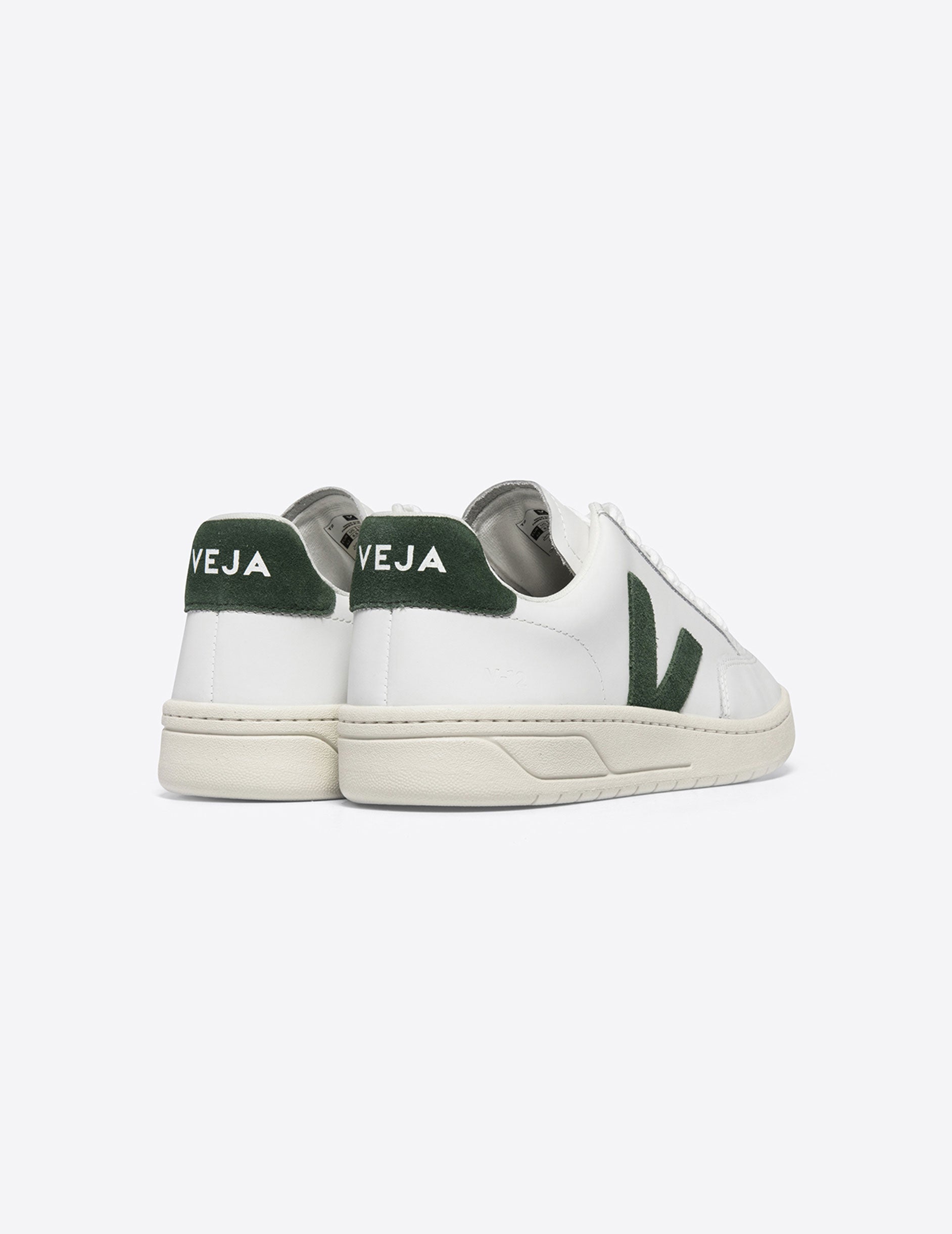 white and green veja sneaker