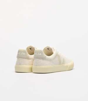 cream colored VEJA sneakers. 