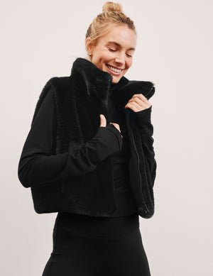 On The List Faux Fur Vest