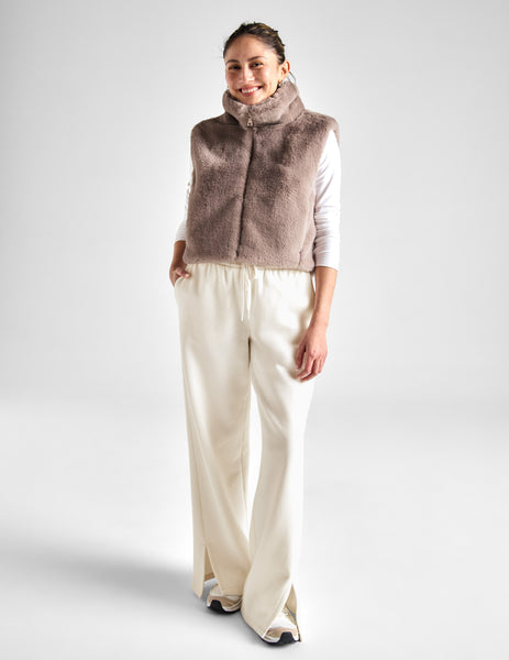 On The List Faux Fur Vest | Beyond Yoga