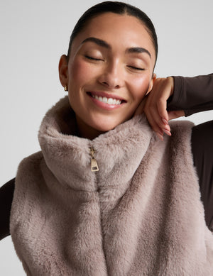 On The List Faux Fur Vest