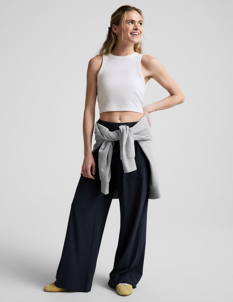 On Repeat Rib High Neck Cropped Tank