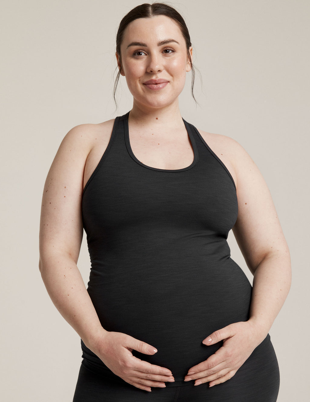 Heather Rib Better Together Maternity Tank Secondary Image