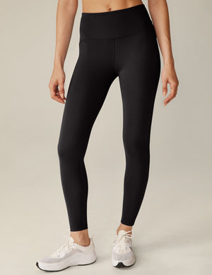 black 4-inch waistband midi leggings. 