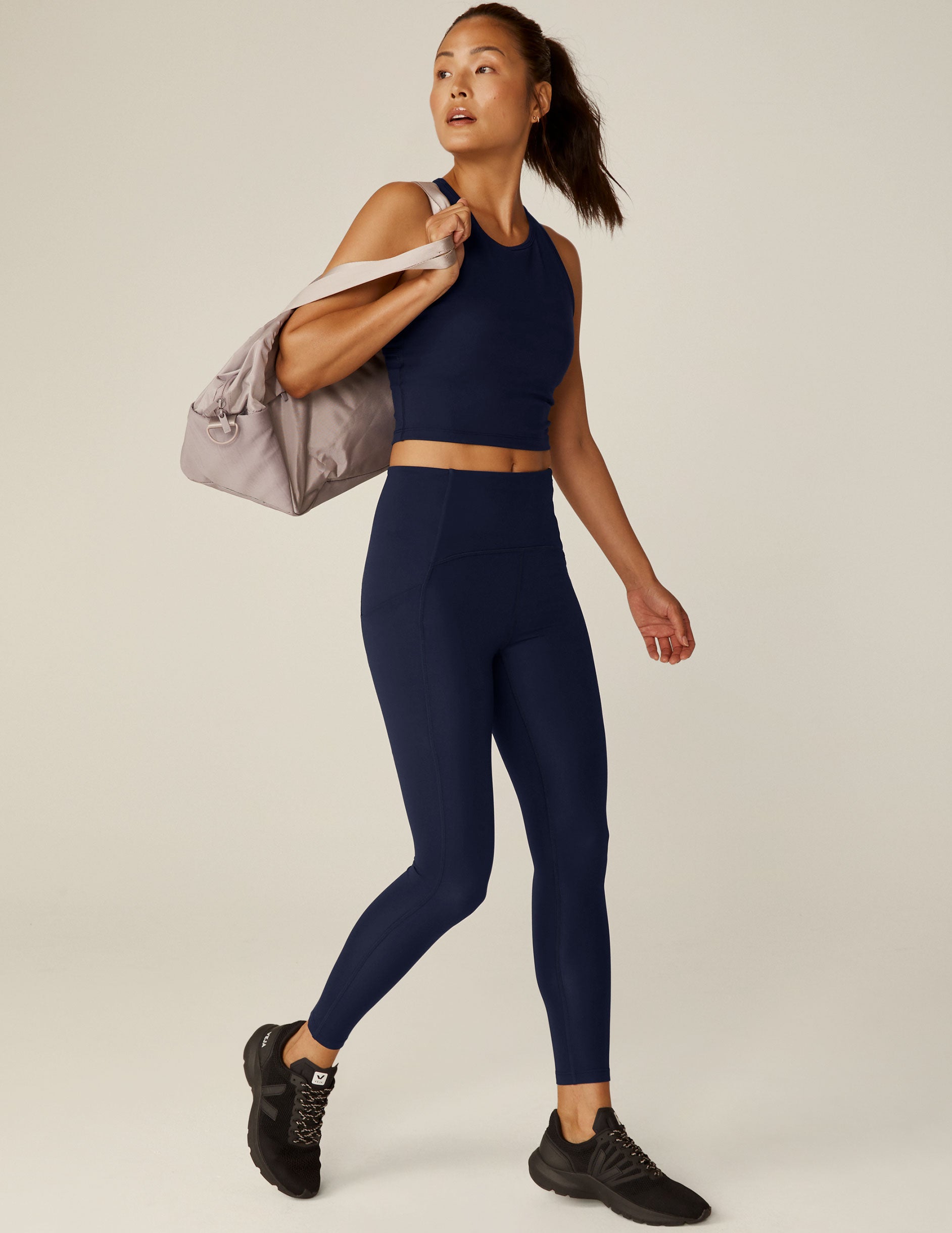 blue midi legging.