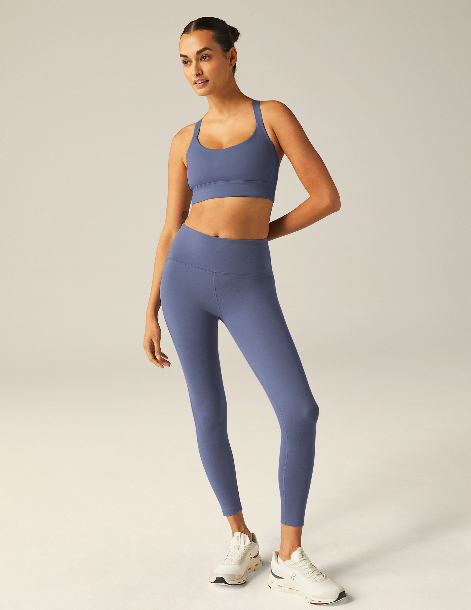 blue midi legging. 