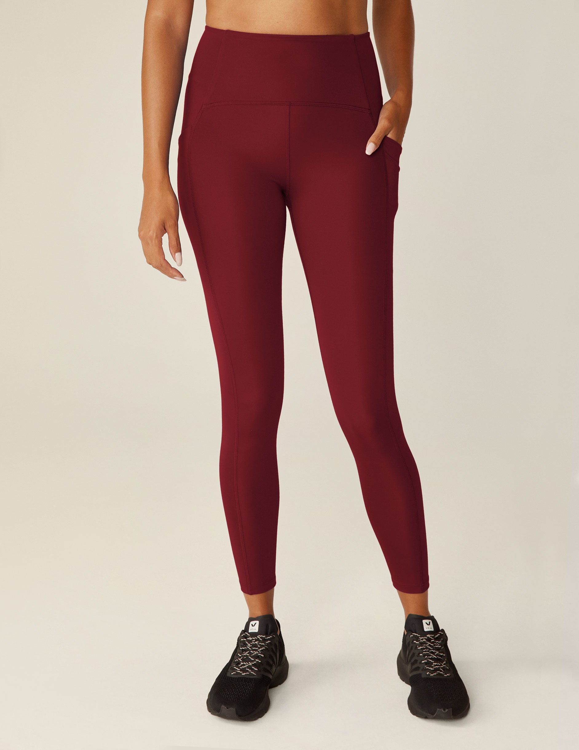 red powerbeyond pocket midi leggings. 