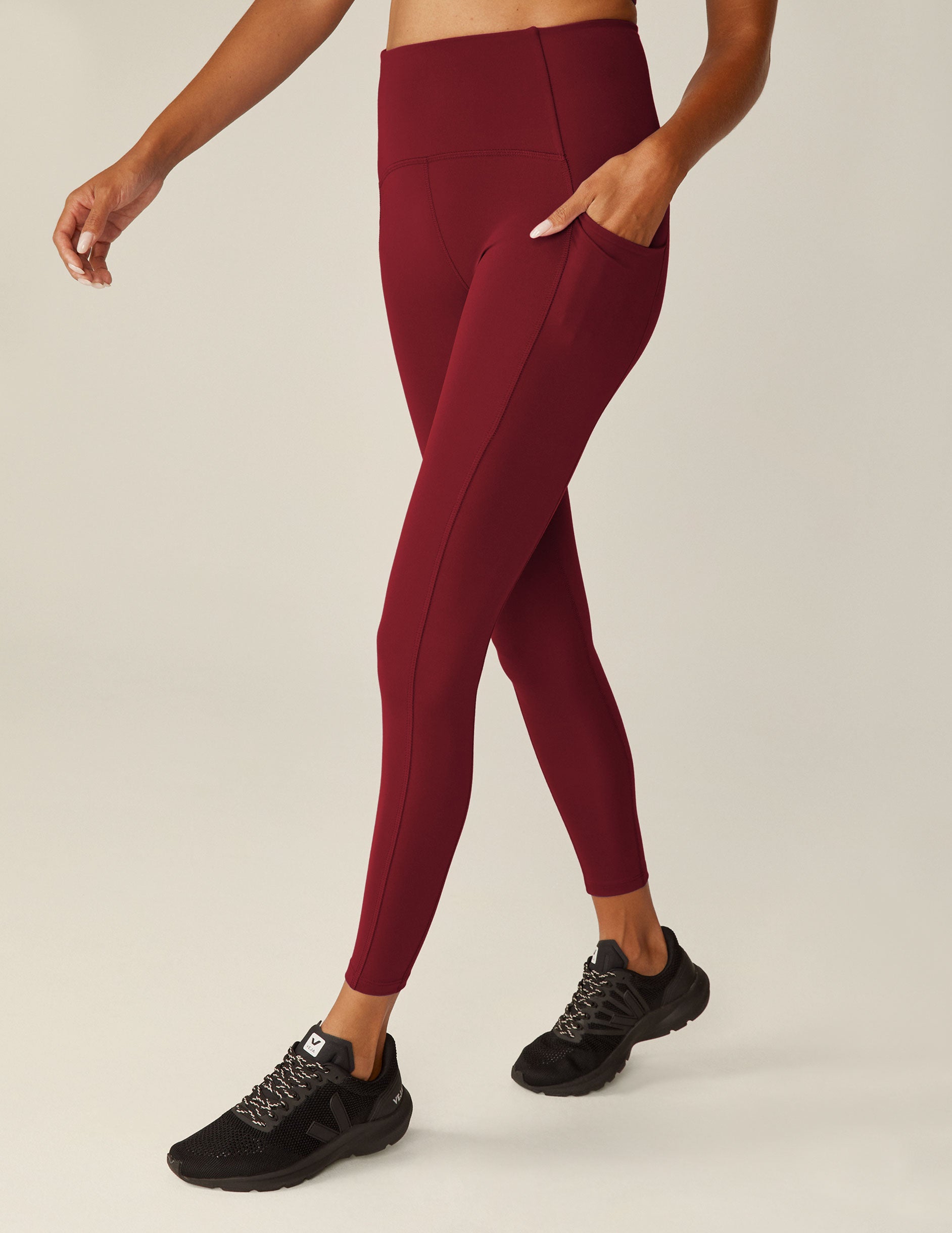 red powerbeyond pocket midi leggings. 