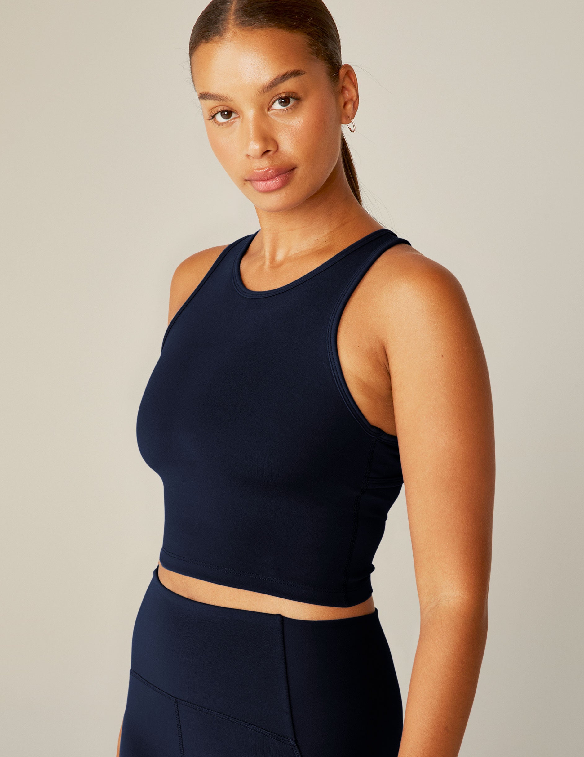 dark navy cropped tank