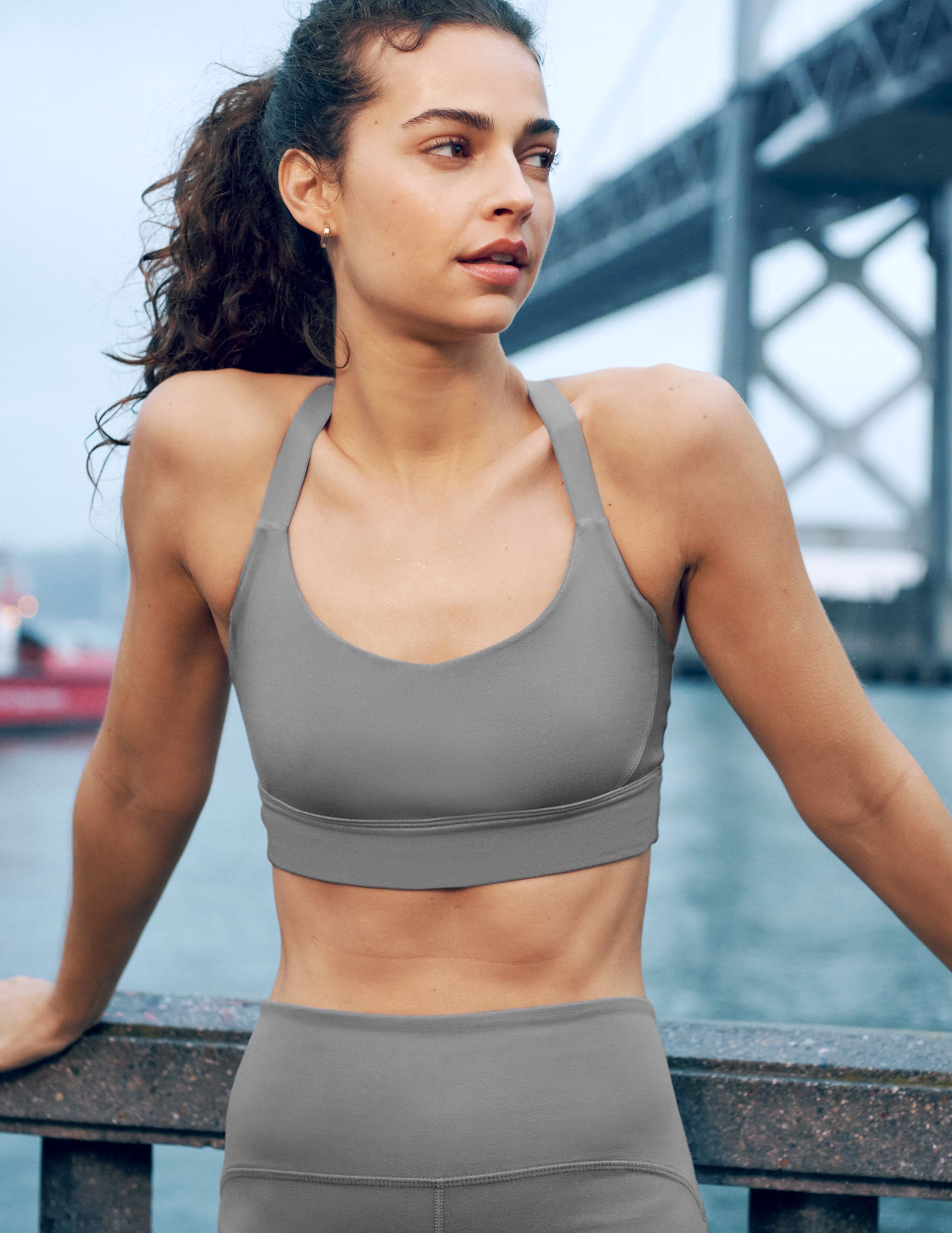 gray powerbeyond racerback bra top. 