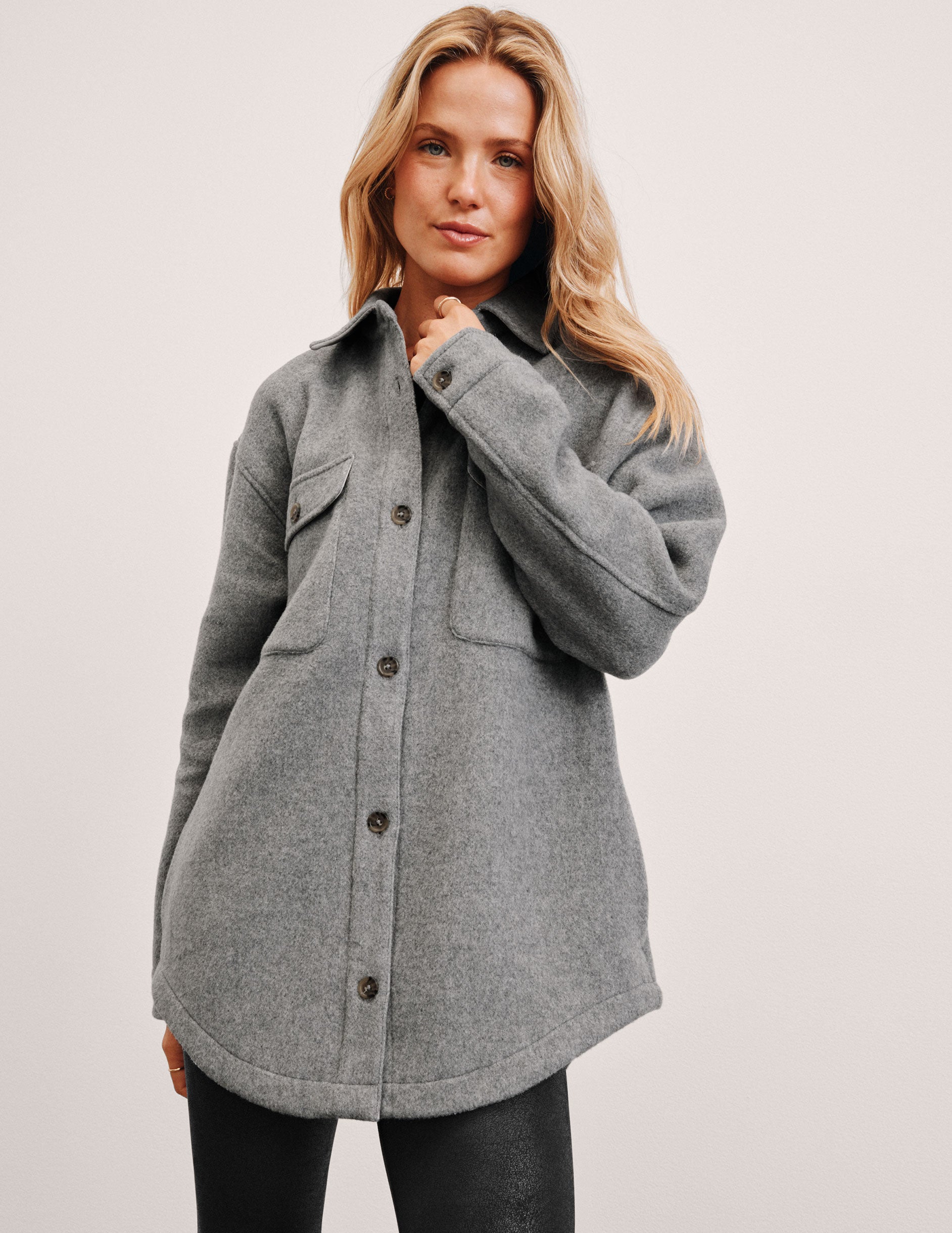Insulated Wool Shirt Jacket | Beyond Yoga