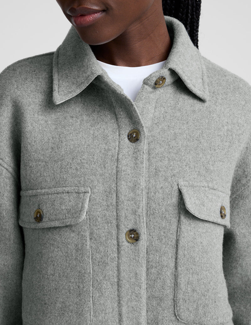 Insulated Wool Shirt Jacket