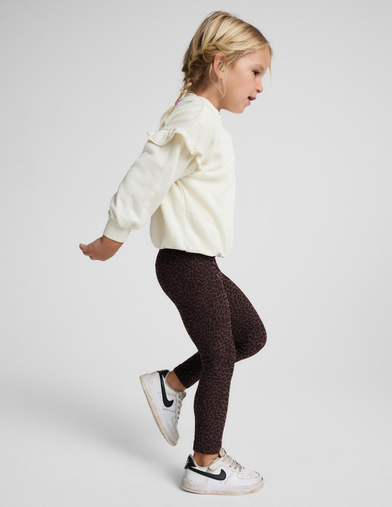 Cocoa Plum Leopard SoftMark Toddler Legging