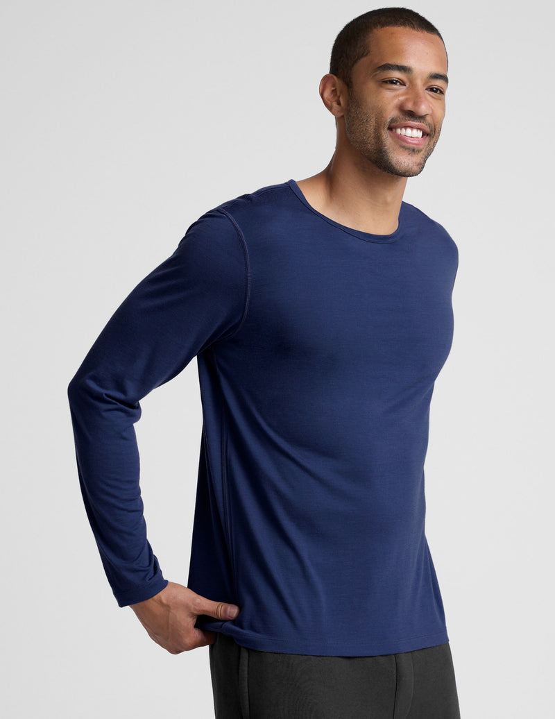 Merino Wool Men's Long Sleeve Crew