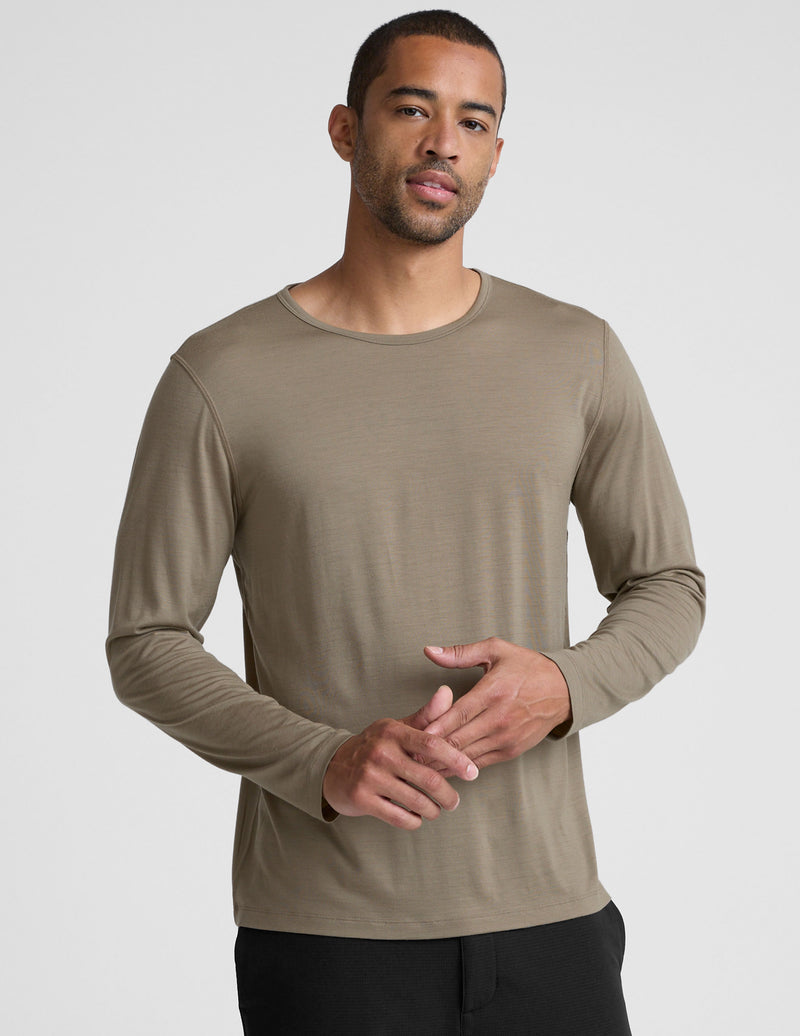 Merino Wool Men's Long Sleeve Crew