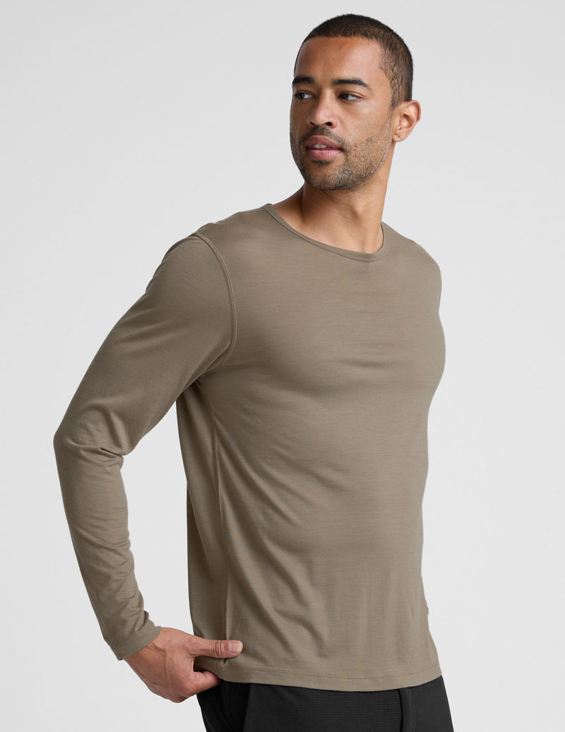 Merino Wool Men's Long Sleeve Crew