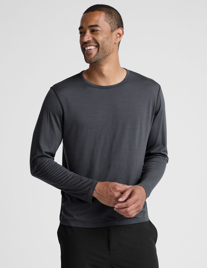 Merino Wool Men's Long Sleeve Crew