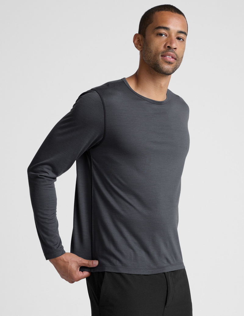 Merino Wool Men's Long Sleeve Crew