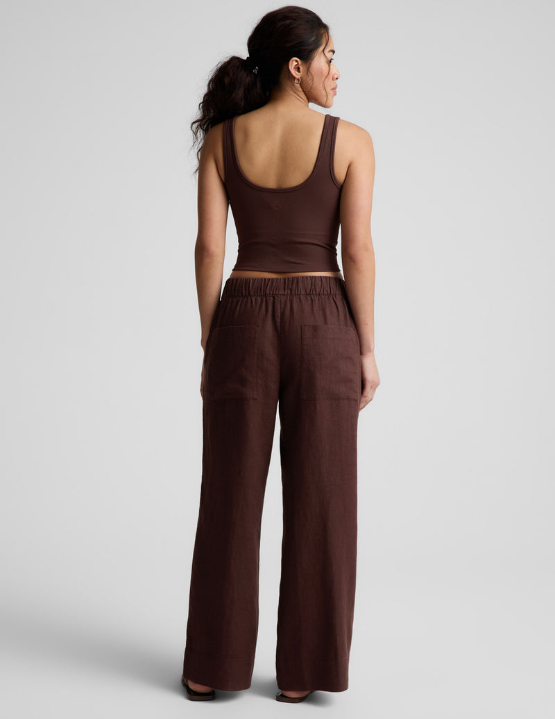 SoftWash Linen Easy Wide Leg Pant 31"