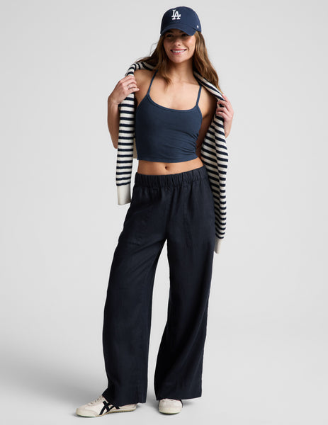 SoftWash Linen Wide Leg Pants - Nocturnal Navy | Beyond Yoga