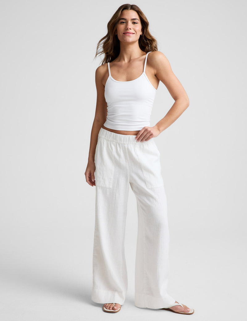 SoftWash Linen Easy Wide Leg Pant 29"