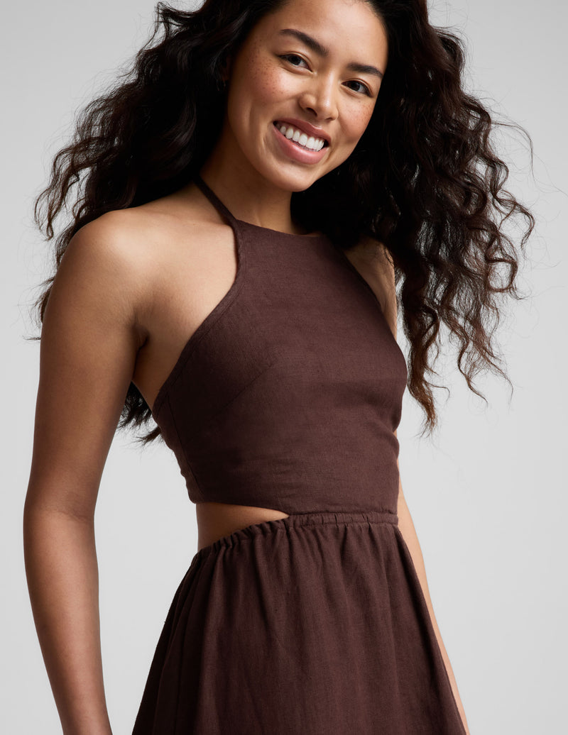 SoftWash Linen Halter Dress