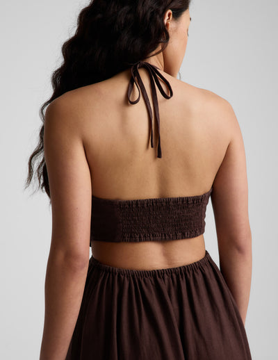 SoftWash Linen Halter Dress