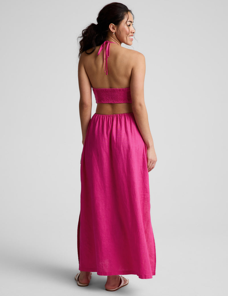 SoftWash Linen Halter Dress