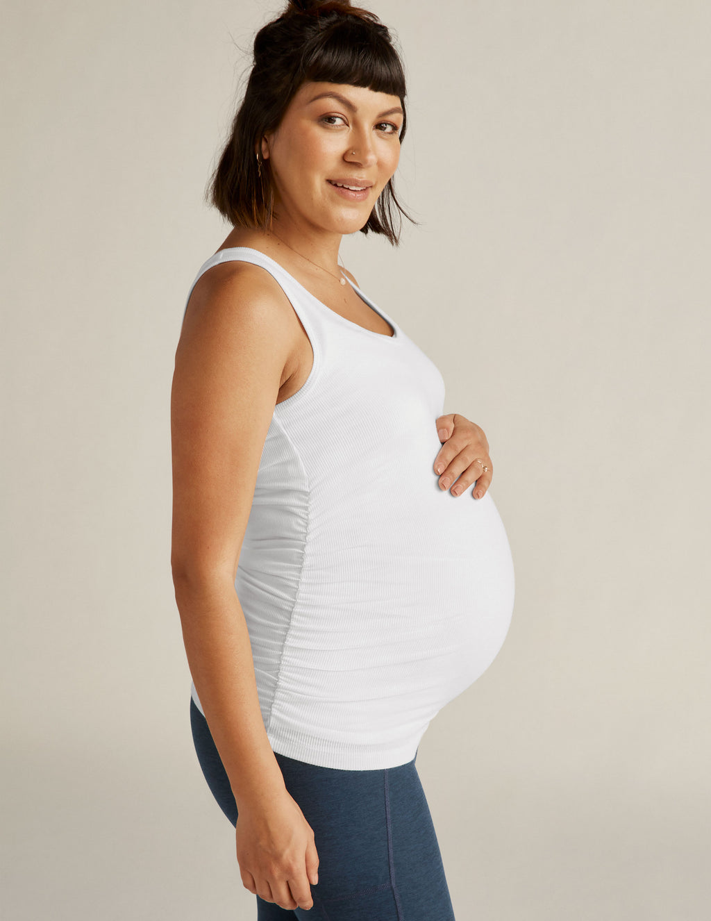In A Cinch Low V Maternity Tank Secondary Image