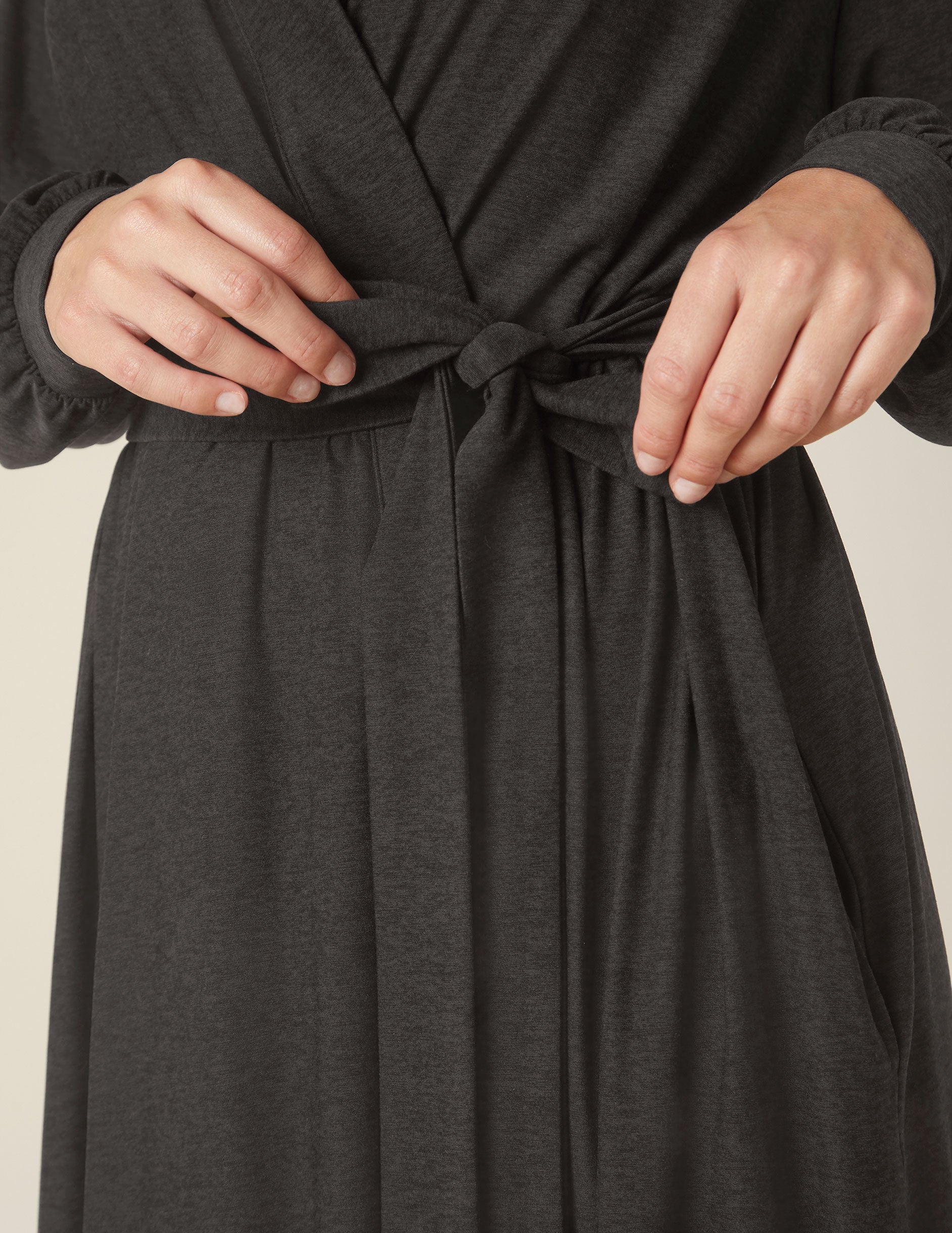 black maxi sleep robe. 