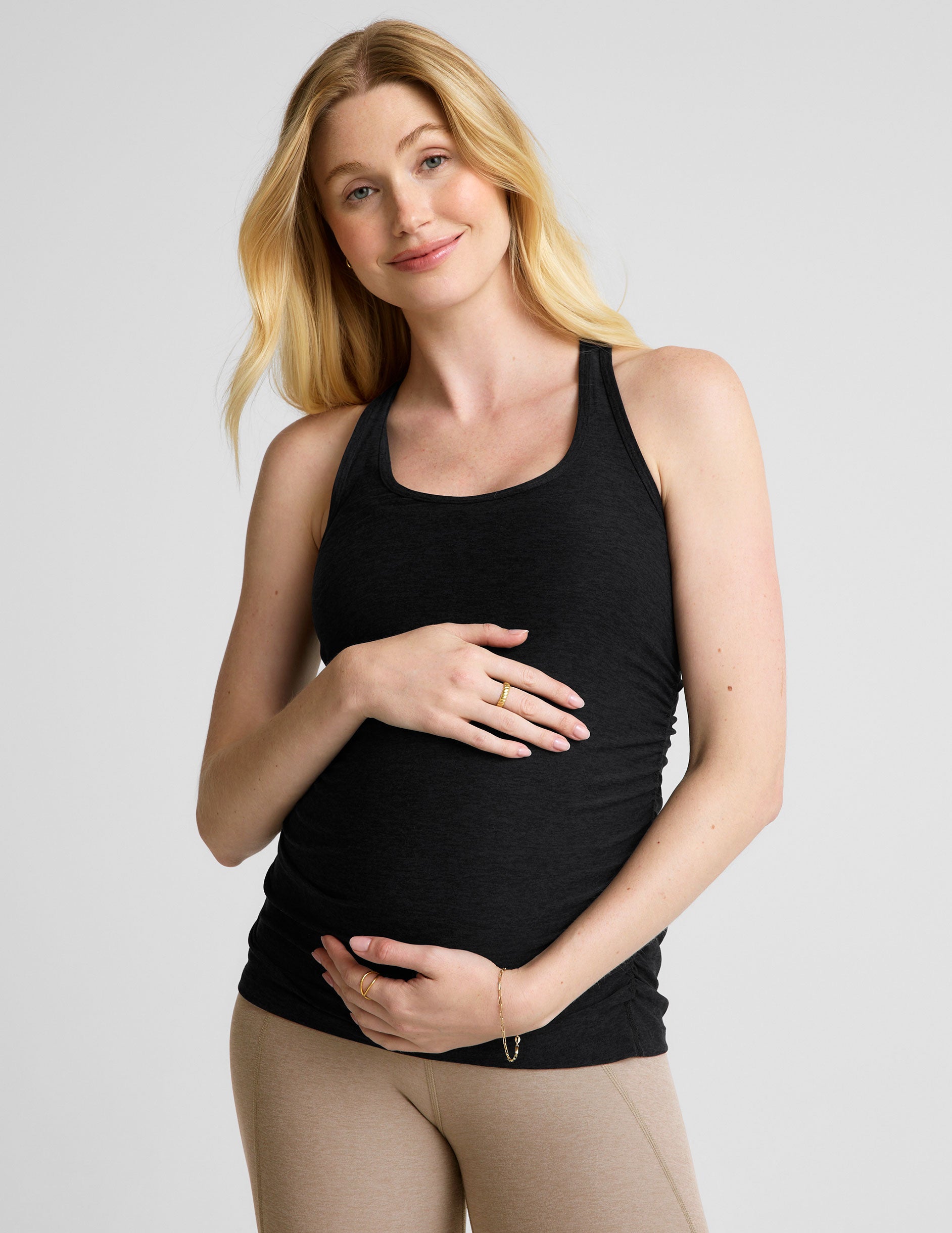 black maternity tank top