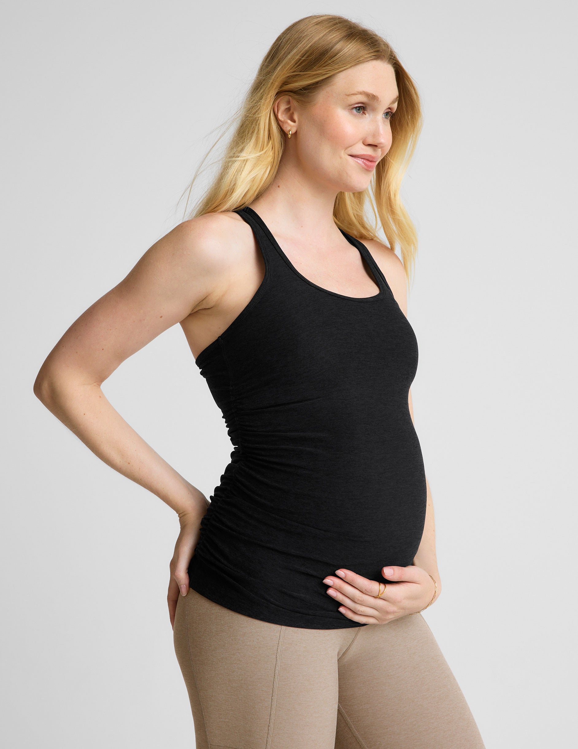 black maternity tank top