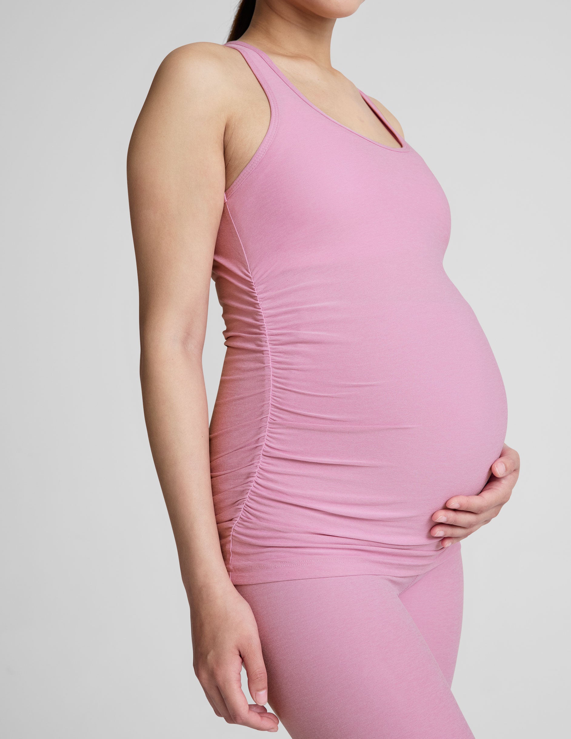 pink maternity tank top