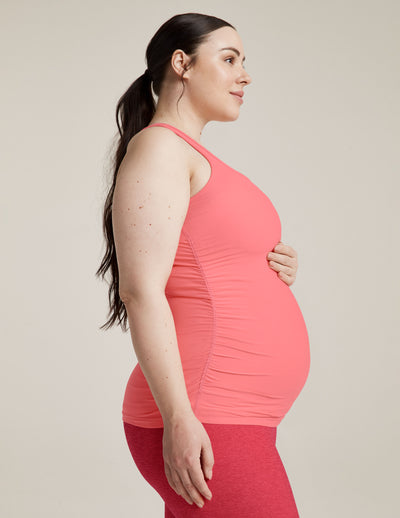 pink maternity tank top