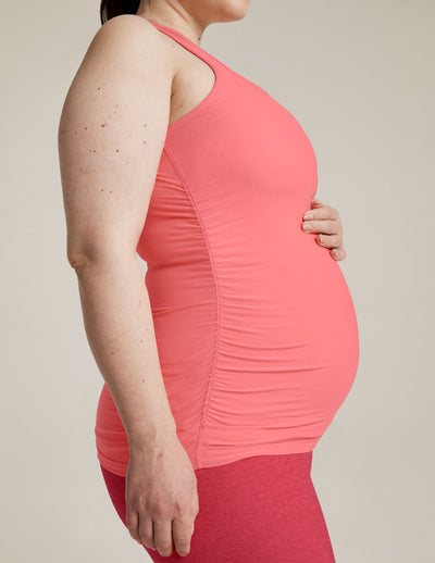 pink maternity tank top