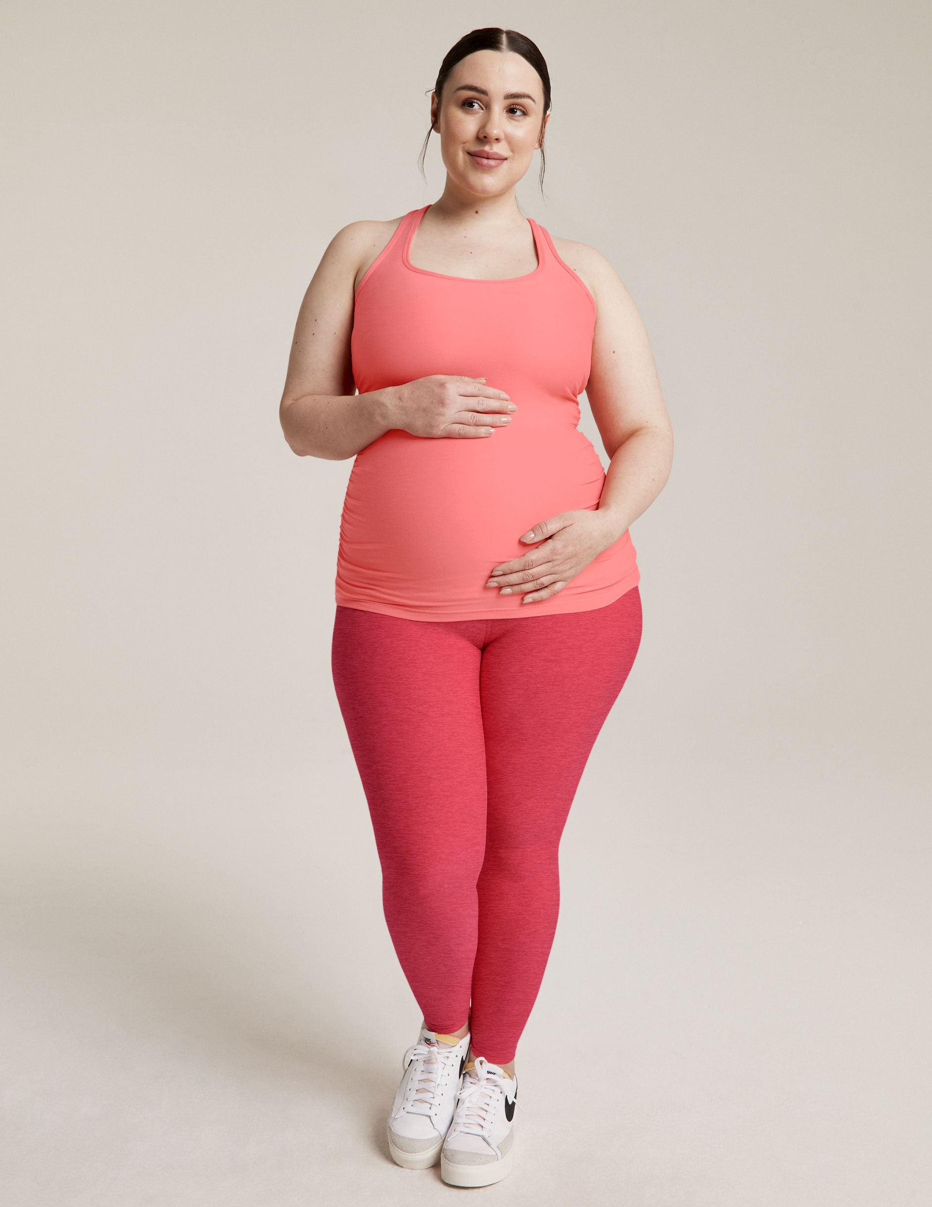 pink maternity tank top