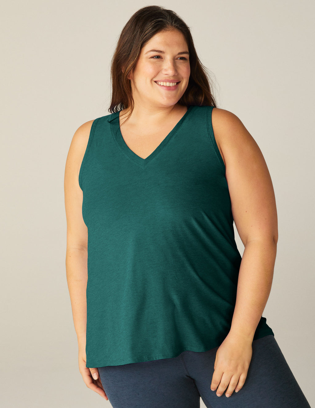 Featherweight All About It Split Back Tank (1X-4X) Featured Image