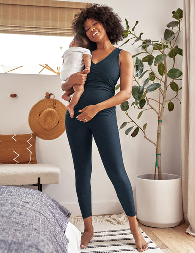 blue maternity nursing tank