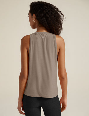 brown tank top