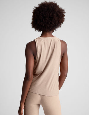 brown tank top