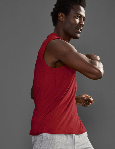 red mens tank top