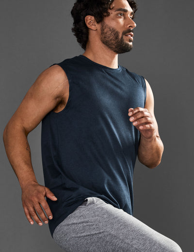 blue mens muscle tank
