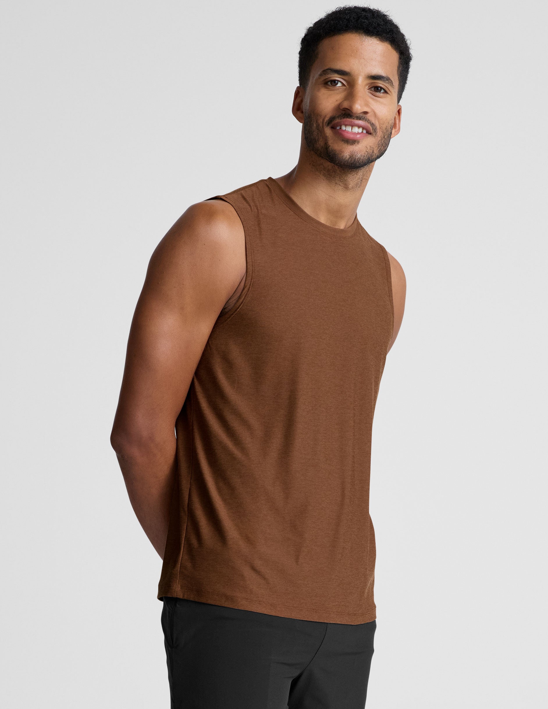 brown mens tank