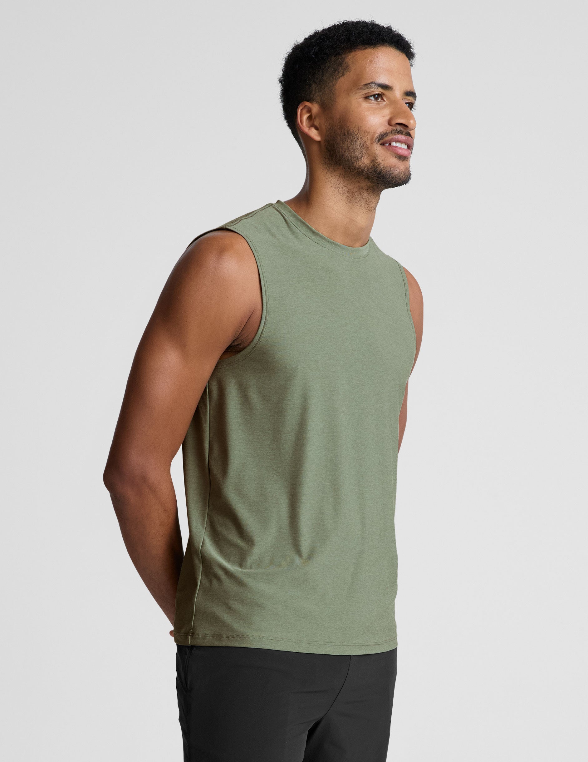 green mens sleeveless tank