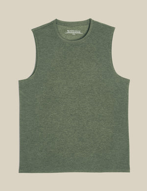 green mens sleeveless muscle tank top.