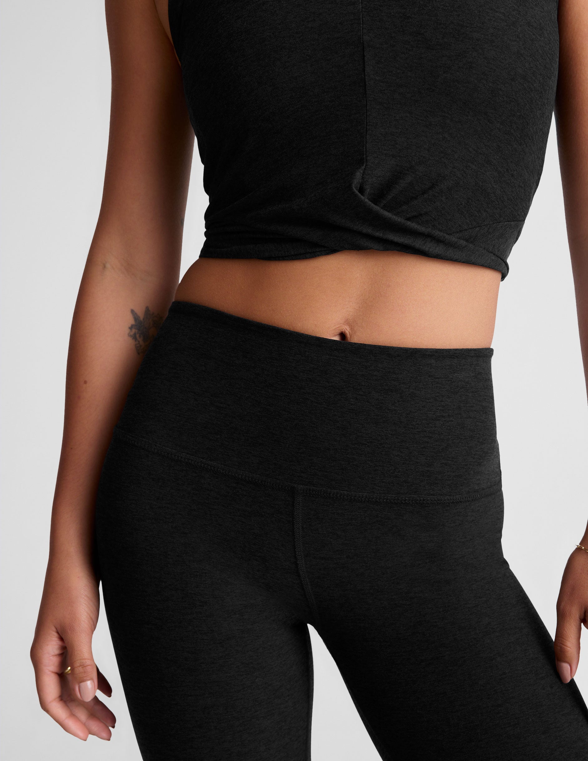 black cropped tank