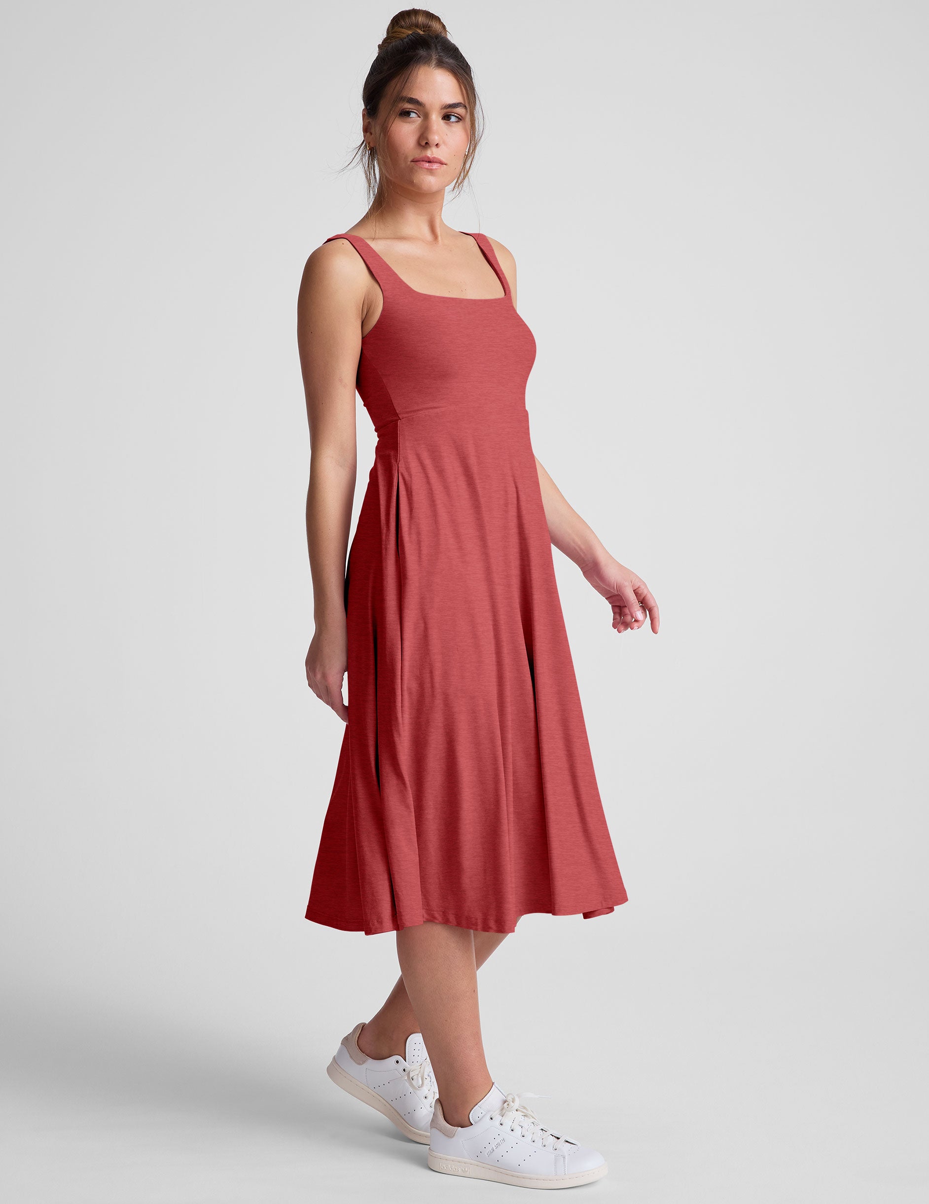 Featherweight At The Ready Square Neck Dress